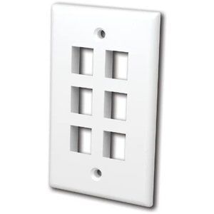 Vanco 820106 Multi-Media Keystone Wall Plates White